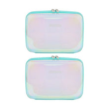 2 Pack Clear Packing Cubes, Iridescent - Anko