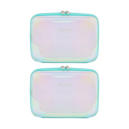 2 Pack Clear Packing Cubes, Iridescent - Anko