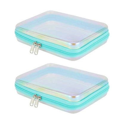 2 Pack Clear Packing Cubes, Iridescent - Anko