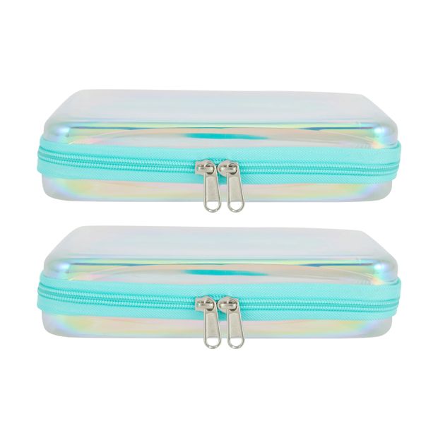 2 Pack Clear Packing Cubes, Iridescent - Anko