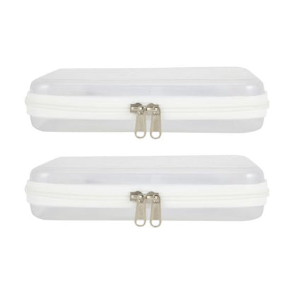 2 Pack Clear Packing Cubes, White - Anko