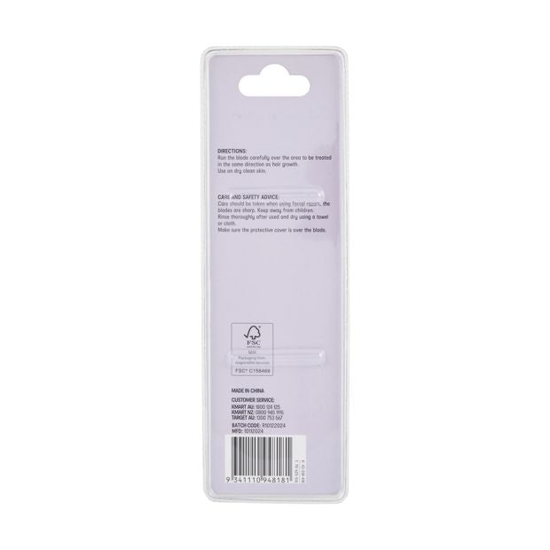 2 Pack Facial Razors, Purple - OXX Cosmetics