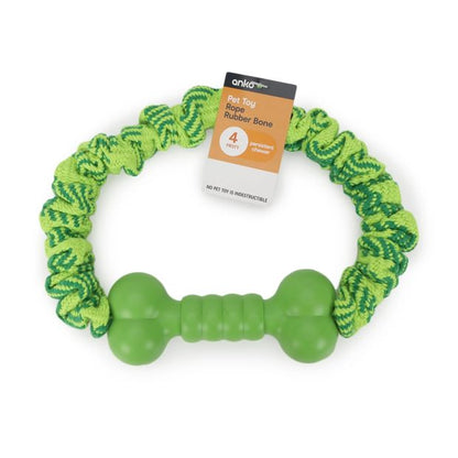 Pet Toy Rope Rubber Bone - Anko