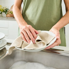 Pack of 3 Knitted Dish Cloths, Natural - Anko
