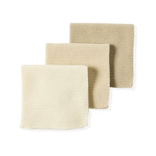Pack of 3 Knitted Dish Cloths, Natural - Anko