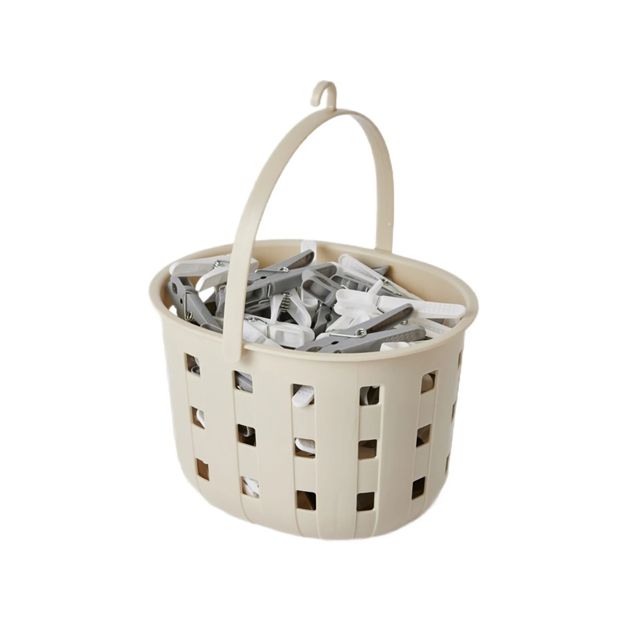 Trellis Peg Basket, Beige - Anko