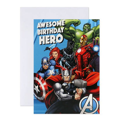 Hallmark Interactive Sound Marvel Avengers Birthday Card - Awesome Birthday Hero