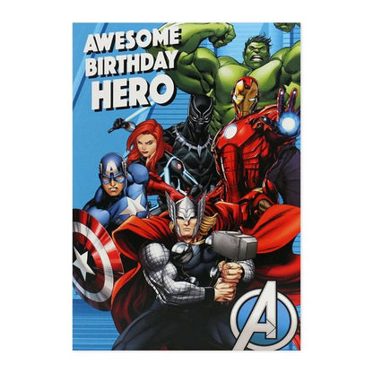 Hallmark Interactive Sound Marvel Avengers Birthday Card - Awesome Birthday Hero