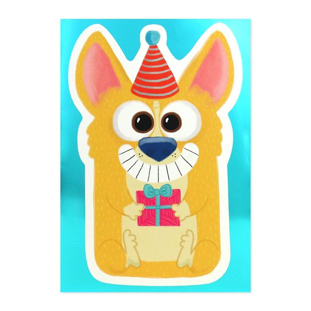 Hallmark Interactive Sound Birthday Card - Excited Dog