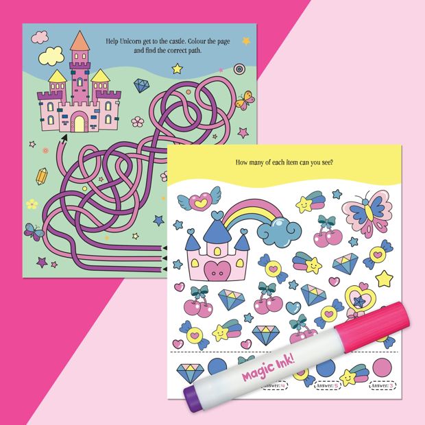 INKredibles Magic Reveal Unicorn Dreams Mess Free Magic Ink Pictures! - Book