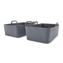 2 Pack Silicone Rectangle Air Fryer Trays, Grey - Anko