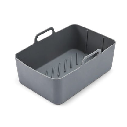 2 Pack Silicone Rectangle Air Fryer Trays, Grey - Anko