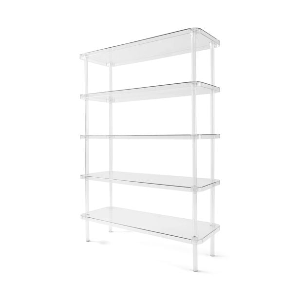 5 Tier Clear Shoe Rack, Clear - Anko