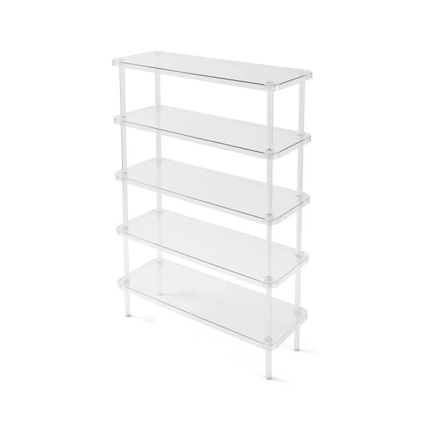5 Tier Clear Shoe Rack, Clear - Anko
