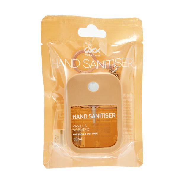 Hand Sanitiser 30ml, Vanilla Scented - OXX Bodycare