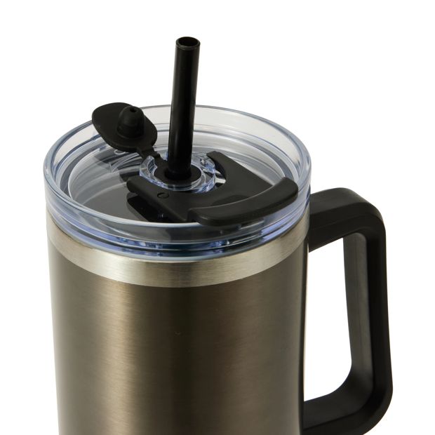 1.18L Gunmetal Jumbo Tumbler with Handle - Anko