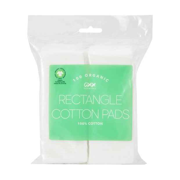 100 Pack Rectangle Organic Cotton Pads - OXX Essentials