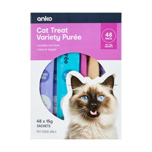 48 Pack Cat Treat Puree Sachets Variety - Anko