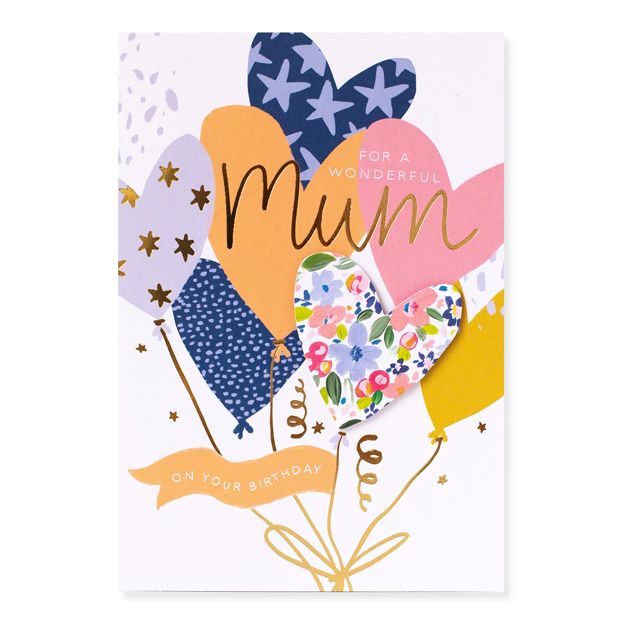 Connections from Hallmark Birthday Card - Heart Balloons