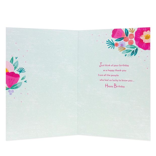 Connections from Hallmark Birthday Card - Flower Cake Slice