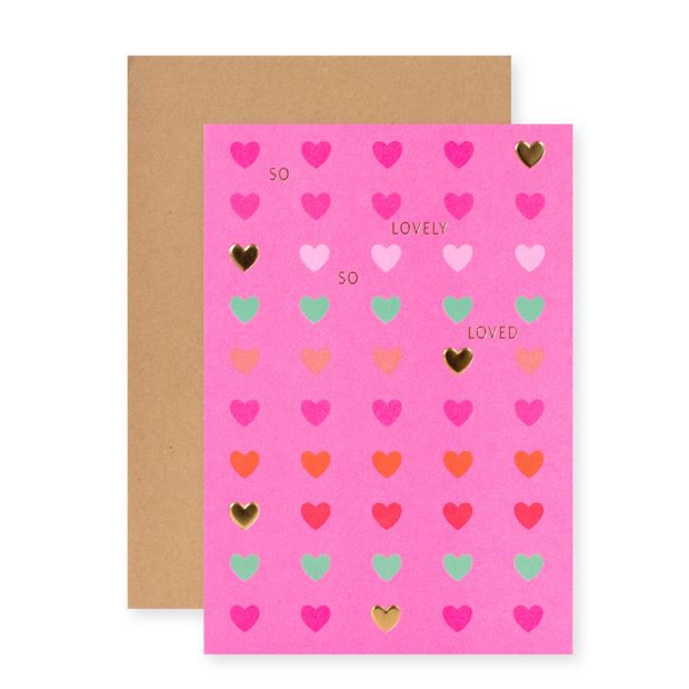 Hallmark Card - Neon Hearts