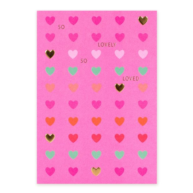 Hallmark Card - Neon Hearts