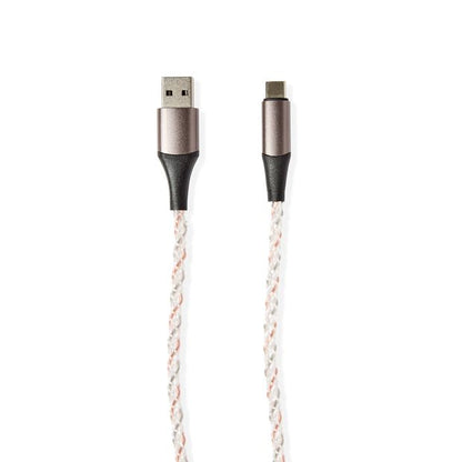 1.2m Light Up USB-A to USB-C Cable - Anko