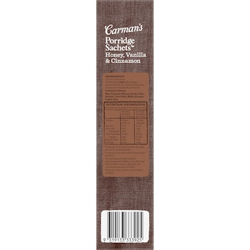 Carman's Porridge Sachets Honey, Vanilla & Cinnamon 8 pack