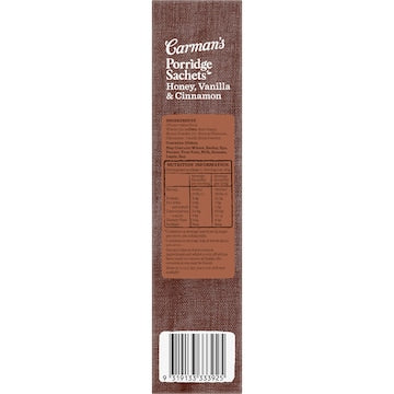 Carman's Porridge Sachets Honey Vanilla & Cinnamon 8 pack