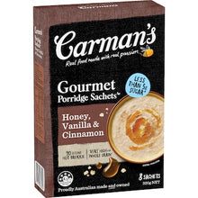 Carman's Porridge Sachets Honey Vanilla & Cinnamon 8 pack
