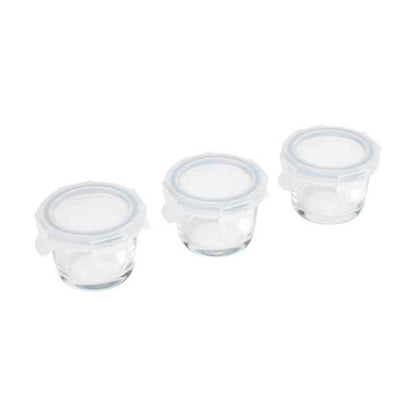 3 Pack Mini Glass Containers - Anko