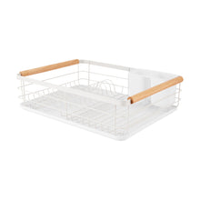 White Wooden Handle Dish Rack