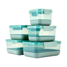 5 Piece Two Toned Plastic Food Storage Set