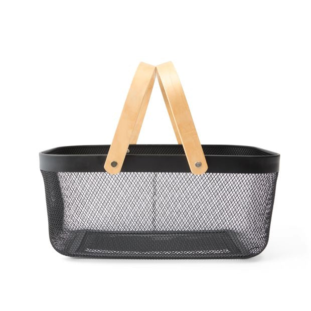 Mesh Basket, Large, Black - Anko