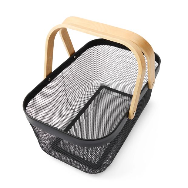Mesh Basket, Large, Black - Anko