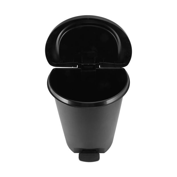 50L Plastic Rubbish Bin, Black - Anko