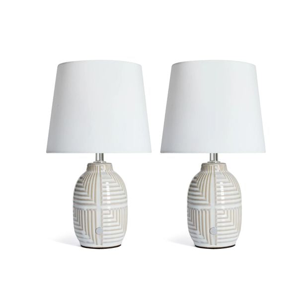2 Pack Ella Touch Lamp - Anko