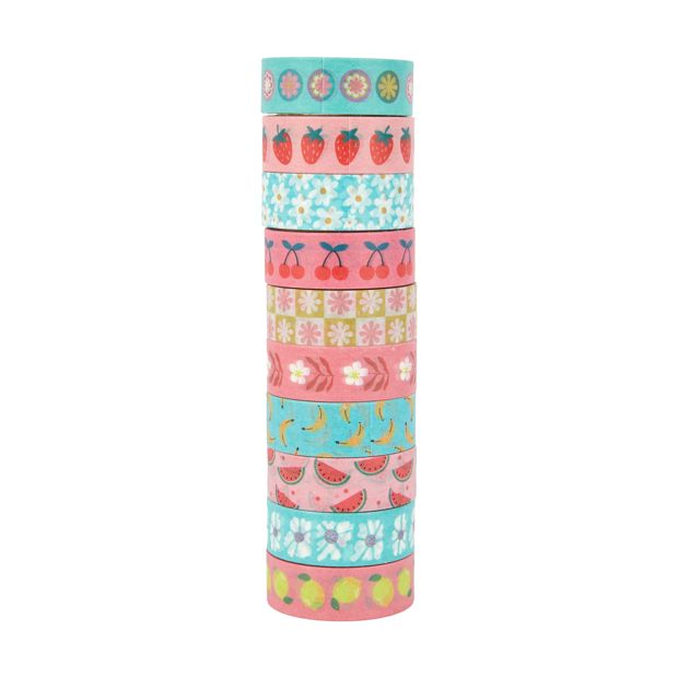 10 Pack Washi Tapes, Cute Fruit - Anko