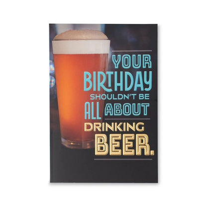 Connections from Hallmark Humorous Birthday Card - Drinking Beer