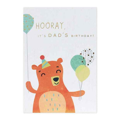 Birthday Card - Bear with Balloons