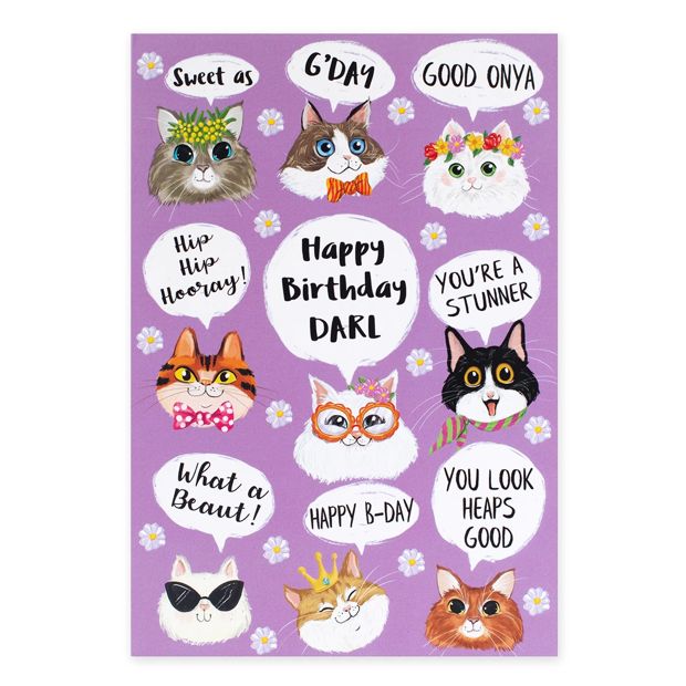 Connections from Hallmark Birthday Card - Multi Cats