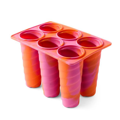 6 Pack Icy Pole Maker, Pink and Orange - Anko