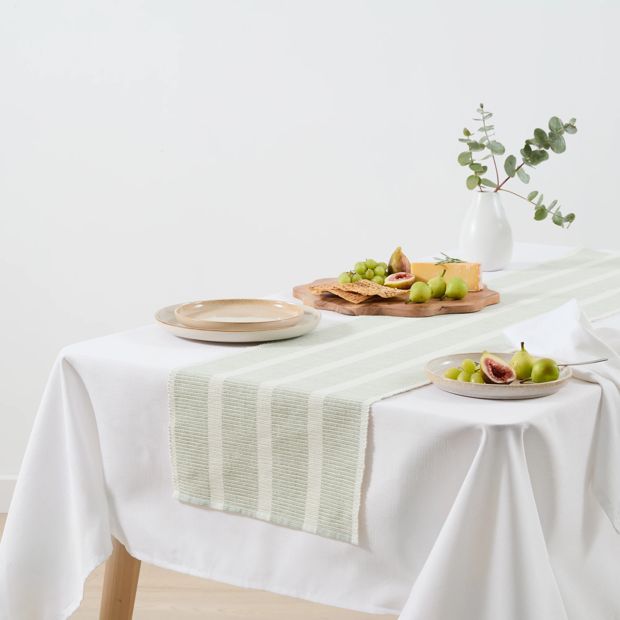 Green Ribbed Table Runner - Anko