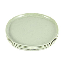 4 Pack Green Glazed Look Dinner Plates - Anko