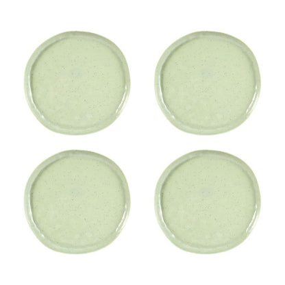 4 Pack Green Glazed Look Dinner Plates - Anko