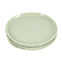 4 Pack Green Glazed Look Side Plates - Anko