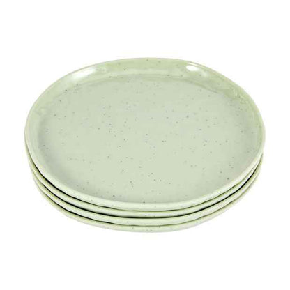 4 Pack Green Glazed Look Side Plates - Anko