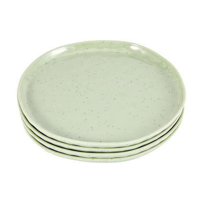4 Pack Green Glazed Look Side Plates - Anko
