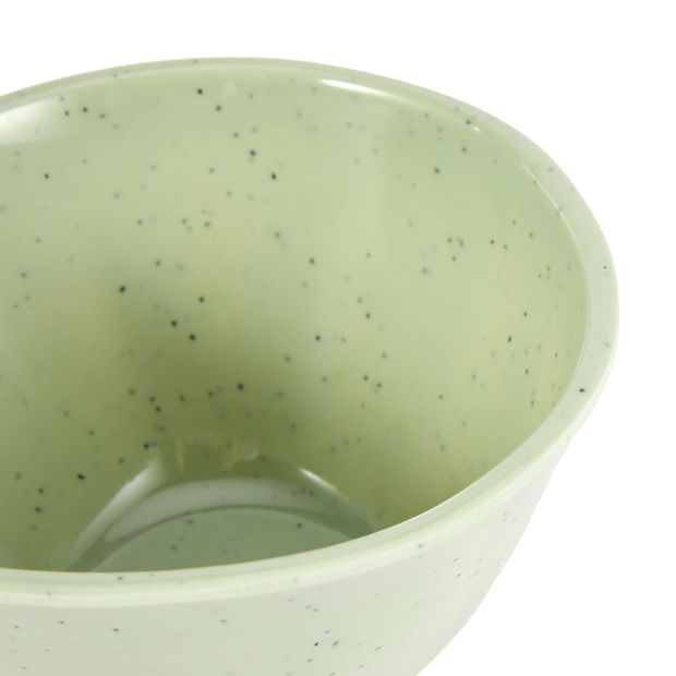4 Pack Green Glazed Look Bowls - Anko
