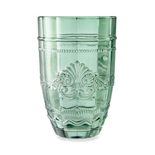 6 Green Ornate Highball Glasses - Anko